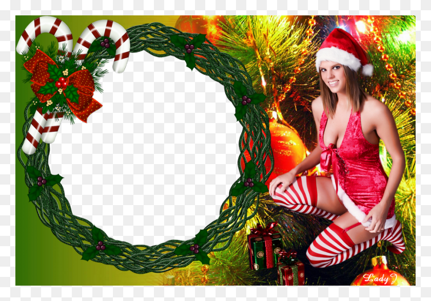 900x609 Sexy Christmas Frames Sexy Photo Frames, Person, Human, Costume HD PNG Download