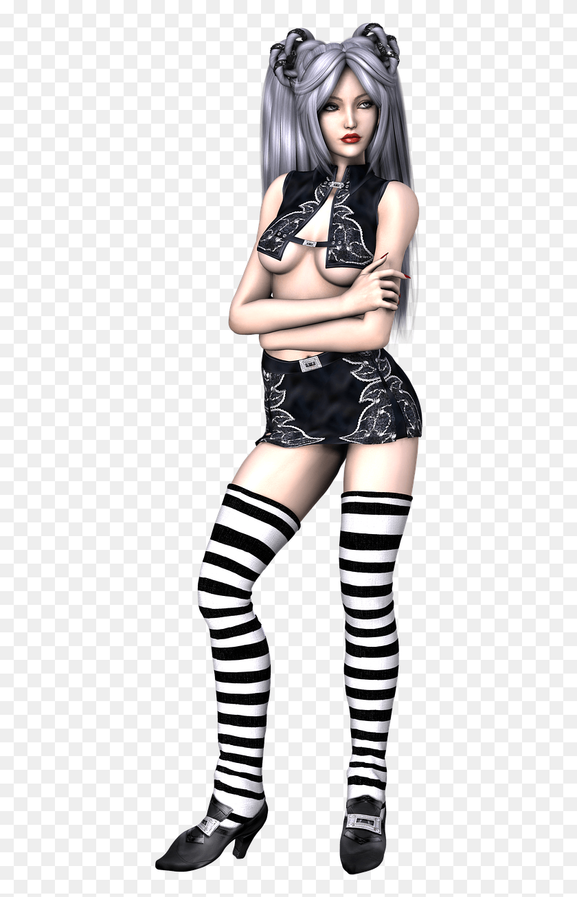 395x1245 Sexy Girl 3d, Costume, Person, Human HD PNG Download