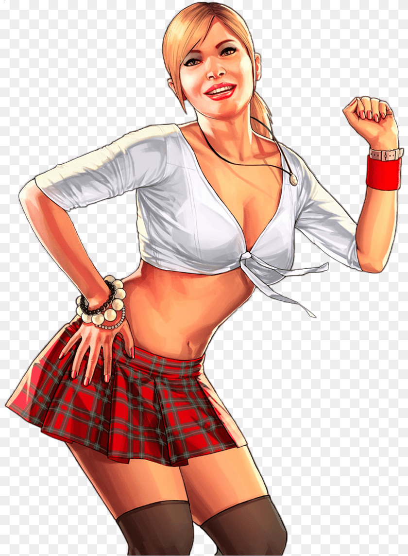 827x1144 Sexy Girl Render By Ashish Kumar Pin Up Art Iconic Tracey De Santa, Adult, Skirt, Person, Woman Sticker PNG