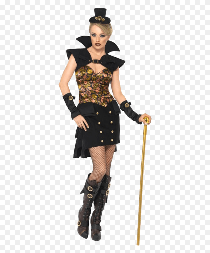 374x952 Sexy Steampunk Vampire Costume Steampunk Deguisement Femme, Person, Human, Cane HD PNG Download