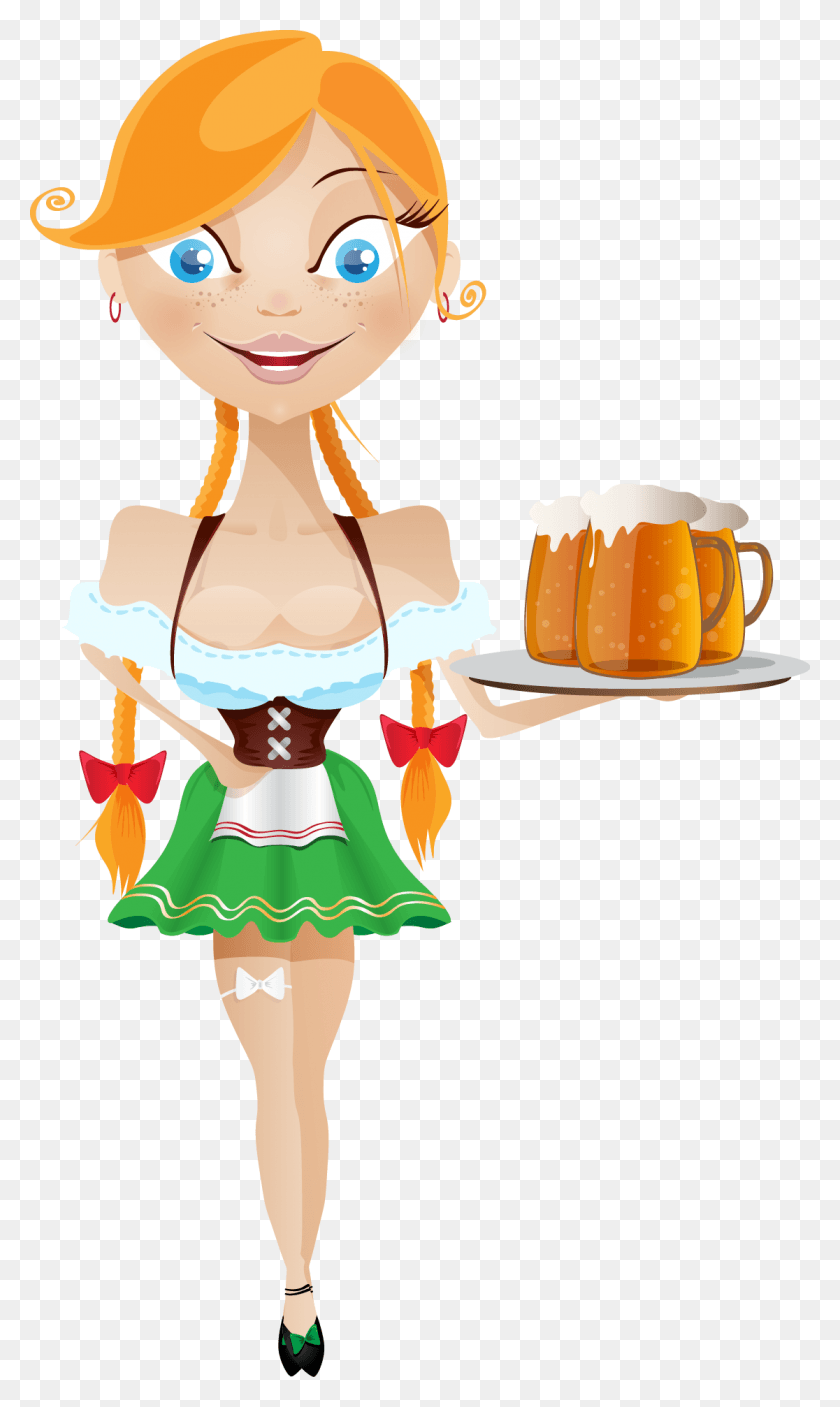 1116x1928 Sexy Waitress Clip Art Bandeja De Cerveja, Meal, Food, Costume HD PNG Download