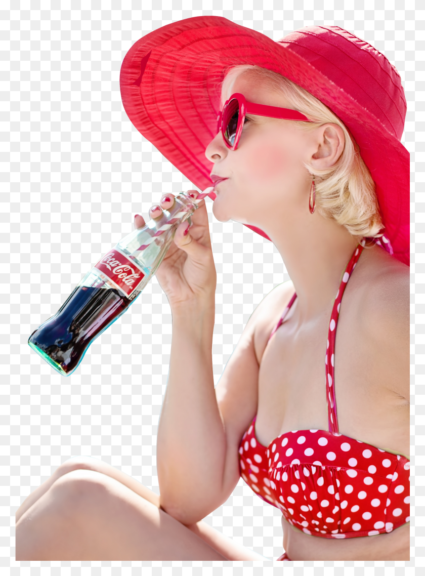 1251x1729 Descargar Png / Mujer Sexy Bebiendo Coca Cola Bebida Png