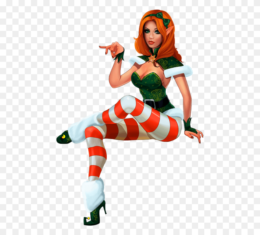 475x700 Sexy Xmas Elf Draw, Costume, Person, Human HD PNG Download