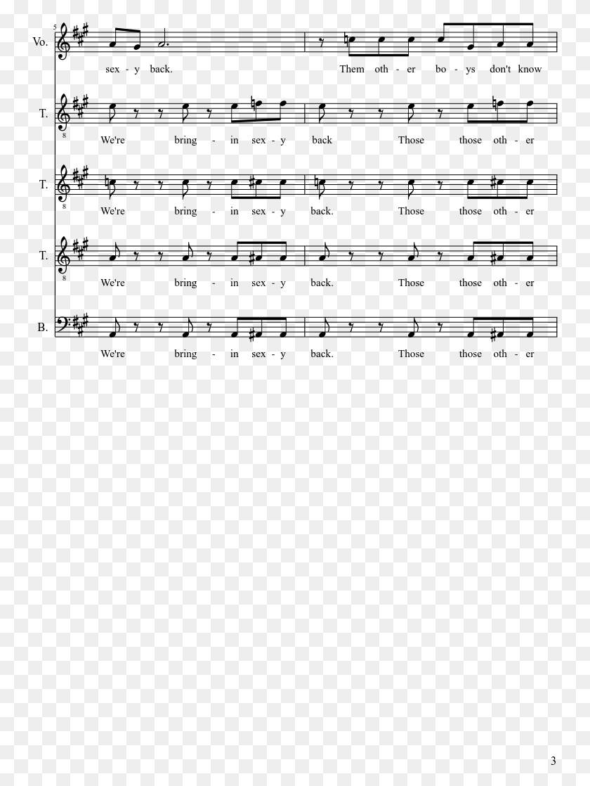 749x1058 Descargar Png Sexyback Partitura 3 De 25 Páginas, Gray, World Of Warcraft Hd Png