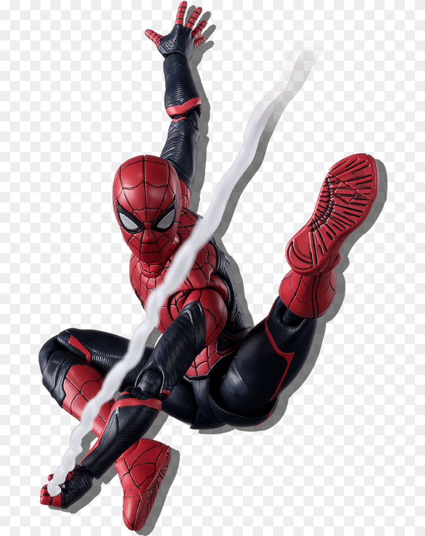 691x1059 Sh Figuarts Spider Man Far From Home Upgraded Suit, Person, Clothing, Footwear, Shoe Sticker PNG