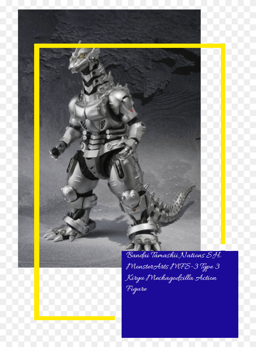 724x1078 Descargar Png Sh Monsterarts Kiryu 2002, Robot, Cartel, Publicidad Hd Png