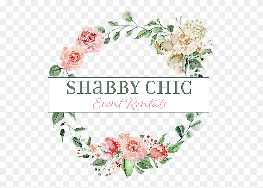 540x543 Descargar Png Shabby Chic Event Rentals Logo Garden Roses, Diseño Floral, Patrón, Gráficos Hd Png