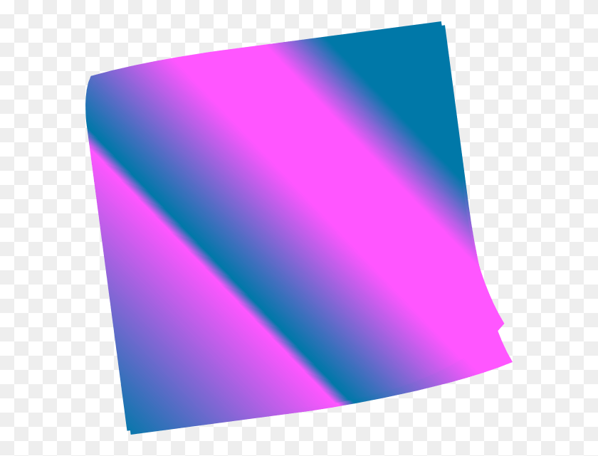 600x581 Shaded Blue Pinkn Sticky Note Svg Clip Arts 600 X, Purple, Graphics HD PNG Download