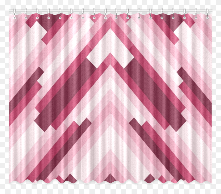 964x839 Shades Of Pink Diagonal Stripes Window Curtain 50 X84 Patchwork, Flag, Symbol, Shower Curtain HD PNG Download