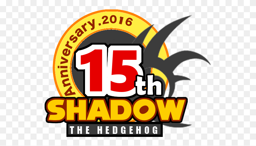 549x421 Shadow 15th Anniversary Logo Shadow The Hedgehog Sonic Shadow The Hedgehog 15th Anniversary, Text, Label, Symbol HD PNG Download