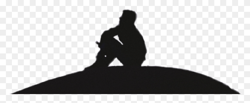 1024x378 Shadow Man 2d Cooijan Silhouette, Person, Human HD PNG Download