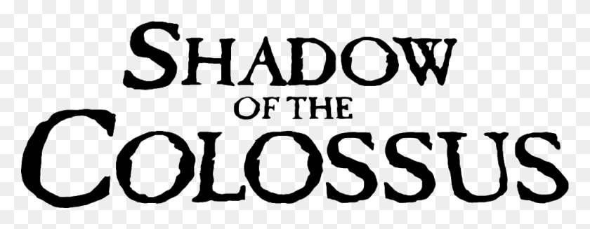 999x342 Shadow Of The Colossus Logo Caligrafía, Grey, World Of Warcraft Hd Png