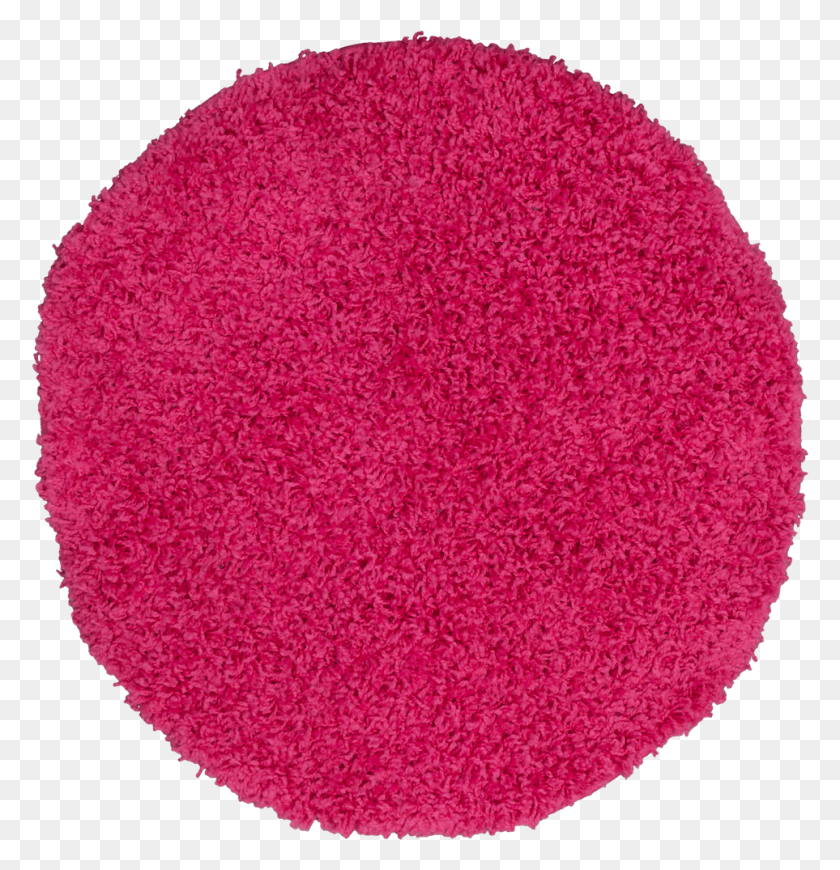 963x1001 Shaggy High Pile Rug Round 67 One Colour Pink Top Circle, Sponge HD PNG Download