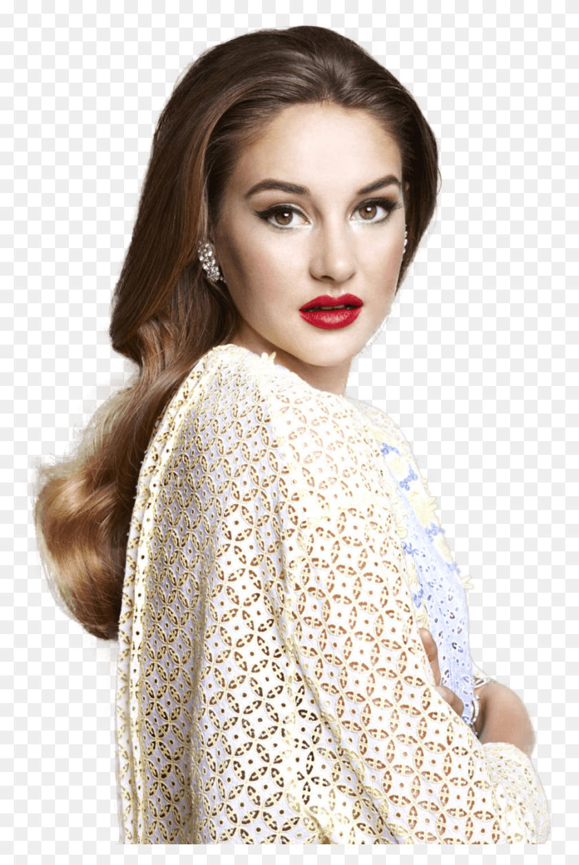 889x1363 Shailene In White Dress Shailene Woodley In Red Lipstick, Clothing, Apparel, Person HD PNG Download