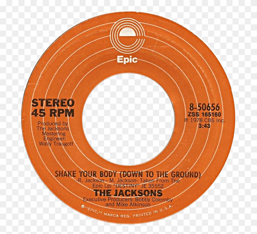 711x707 Shake Your Body By The Jacksons Us Vinyl Jacksons Shake Your Body Down To The Ground Vinyl, Label, Text, Number HD PNG Download