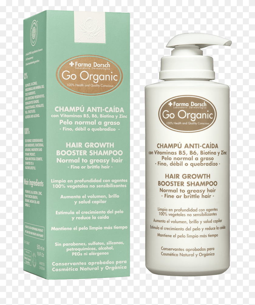 689x943 Shampoo Champu Go Organic Antiedad, Bottle, Label, Text HD PNG Download