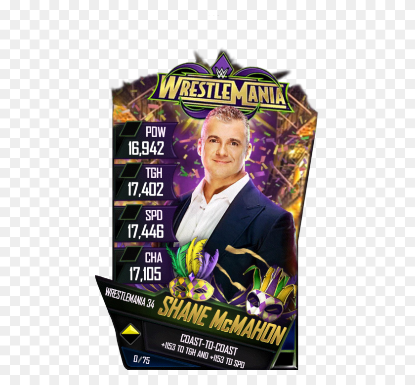 456x720 Shane Mcmahon Wwe Supercard Wrestlemania 34 Cards, Advertisement, Flyer, Poster HD PNG Download
