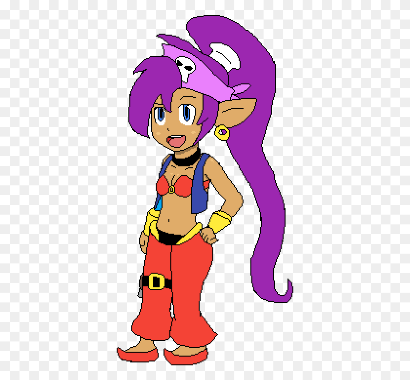363x719 Shantae Pirate Curse Version Cartoon, Person, Human, Graphics HD PNG Download