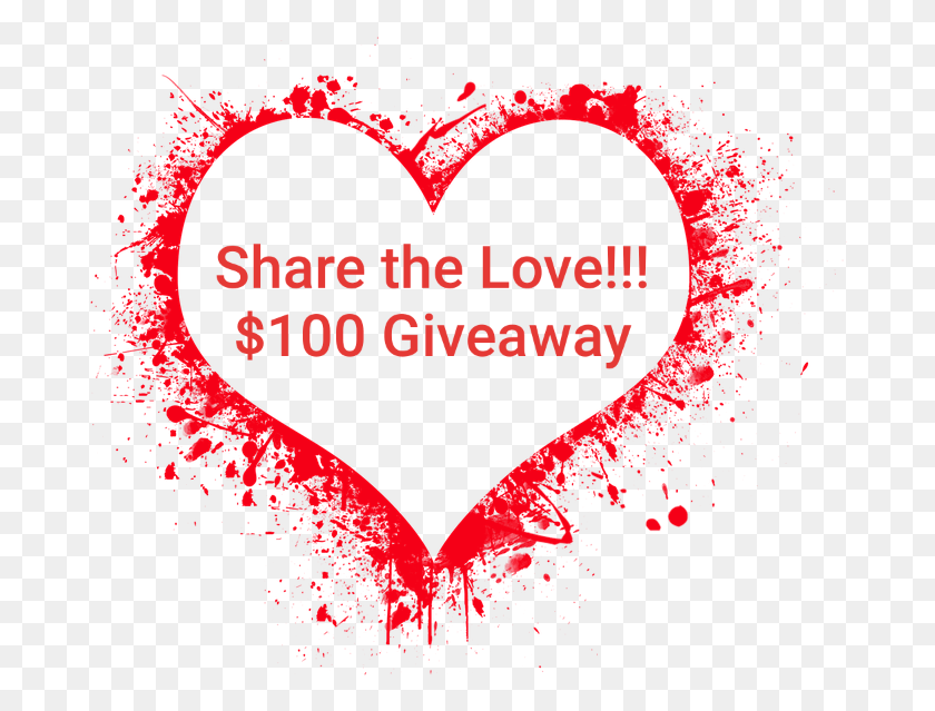 683x579 Share The Love 100 Giveaway Good Morning Happy Valentines Day, Poster, Advertisement, Heart HD PNG Download