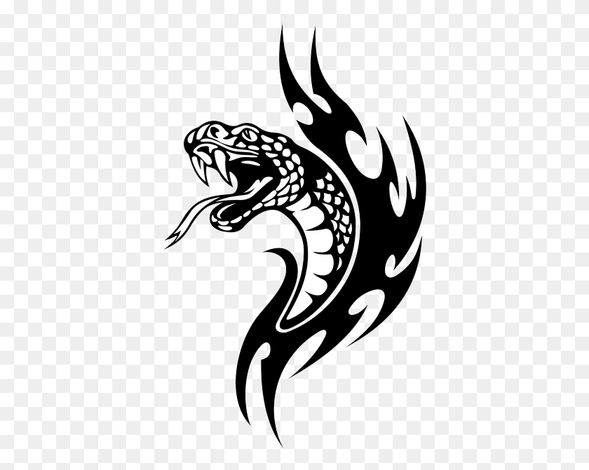 376x610 Share This Article Tribal Snake Tattoo Designs, Dragon, Reptile, Animal HD PNG Download