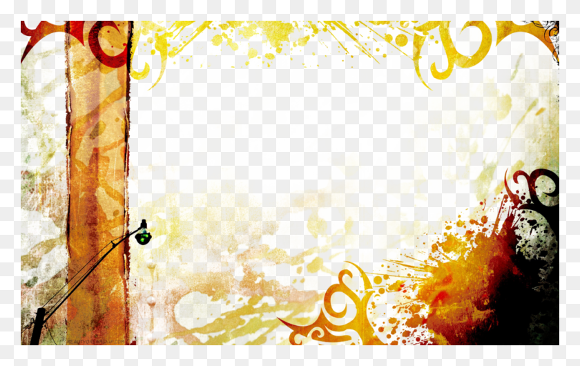 994x600 Share This Image Colored Grunge Border Vector, Graphics, Floral Design HD PNG Download