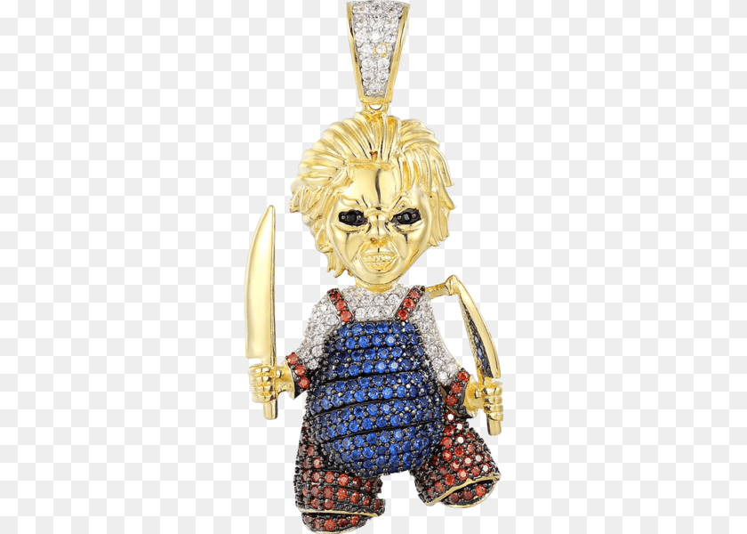 Share This Image Iced Out Chucky Pendant, Accessories, Adult, Bride, Female PNG