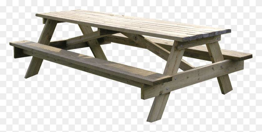 1000x467 Share This Image Picnic Table, Furniture, Bench, Wood HD PNG Download