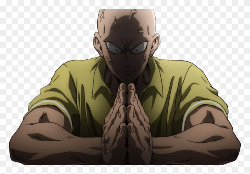 893x600 Share This Image Saitama Trying To Kill A Mosquito, Person, Human, Helmet HD PNG Download