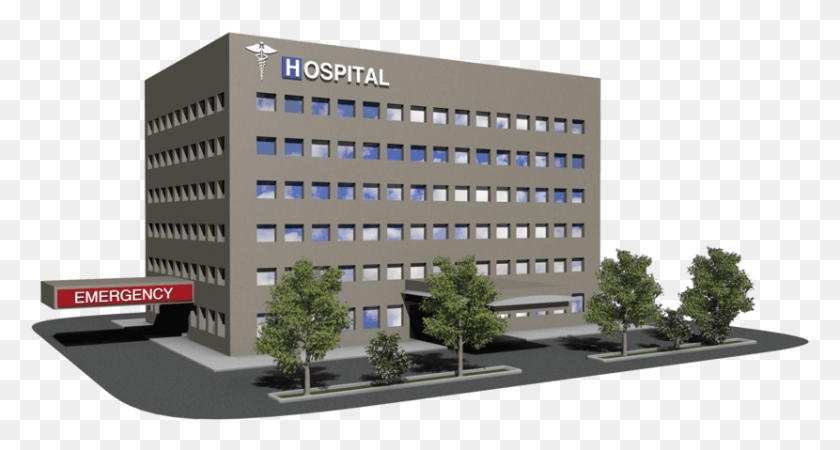 830x415 Share This Image Transparent Hospital, Office Building, Building, Campus HD PNG Download