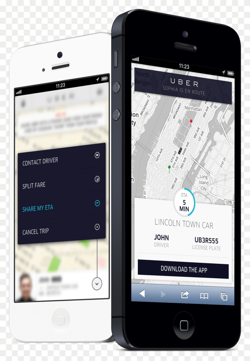 1277x1894 Share Your Eta Uber Share Trip Status, Mobile Phone, Phone, Electronics HD PNG Download