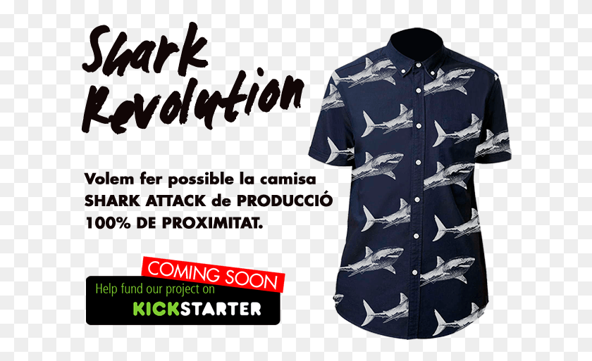 612x453 Shark Attack Kickstarter Dutch Delight Bcn 1 Auto Plast Produkt, Clothing, Apparel, Shirt HD PNG Download