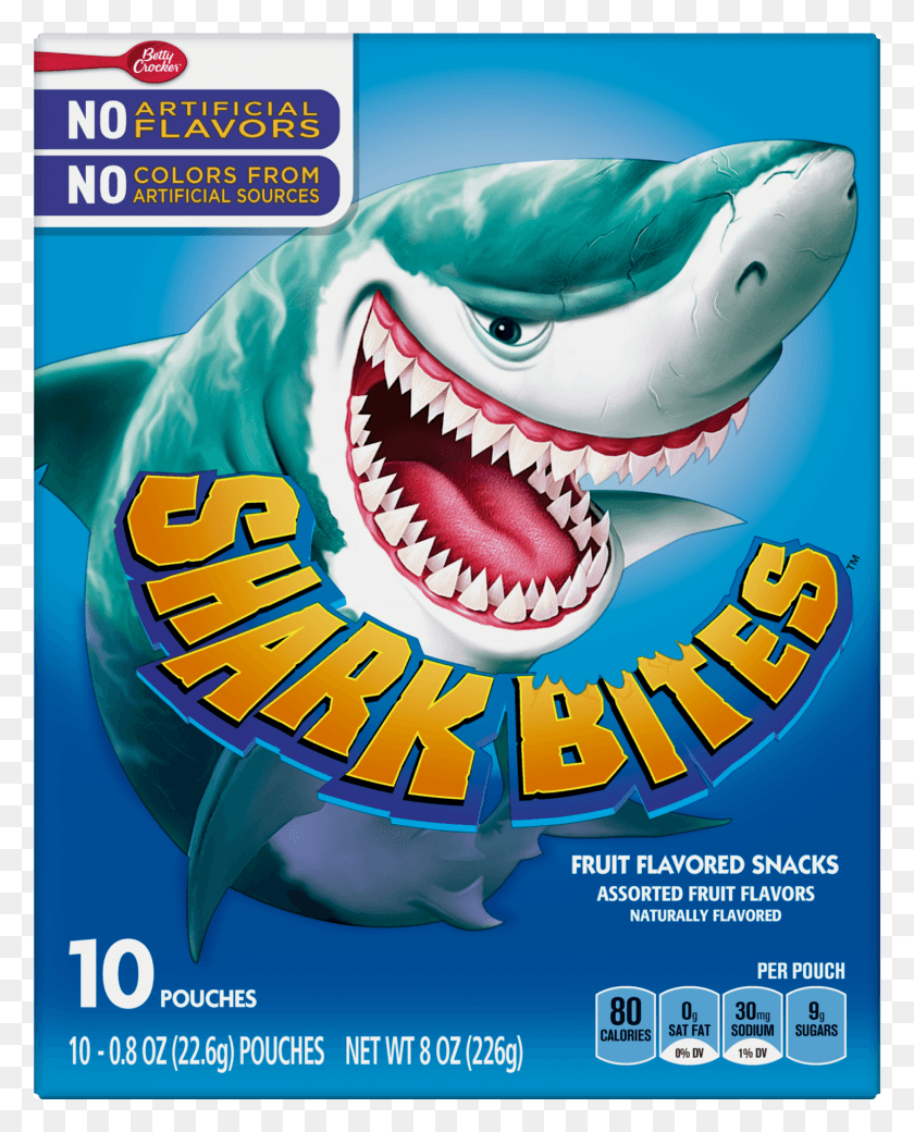 1432x1801 Shark Bites Fruit Flavored Snacks Assorted Flavors Shark Bites Fruit Snacks, Poster, Advertisement, Flyer HD PNG Download