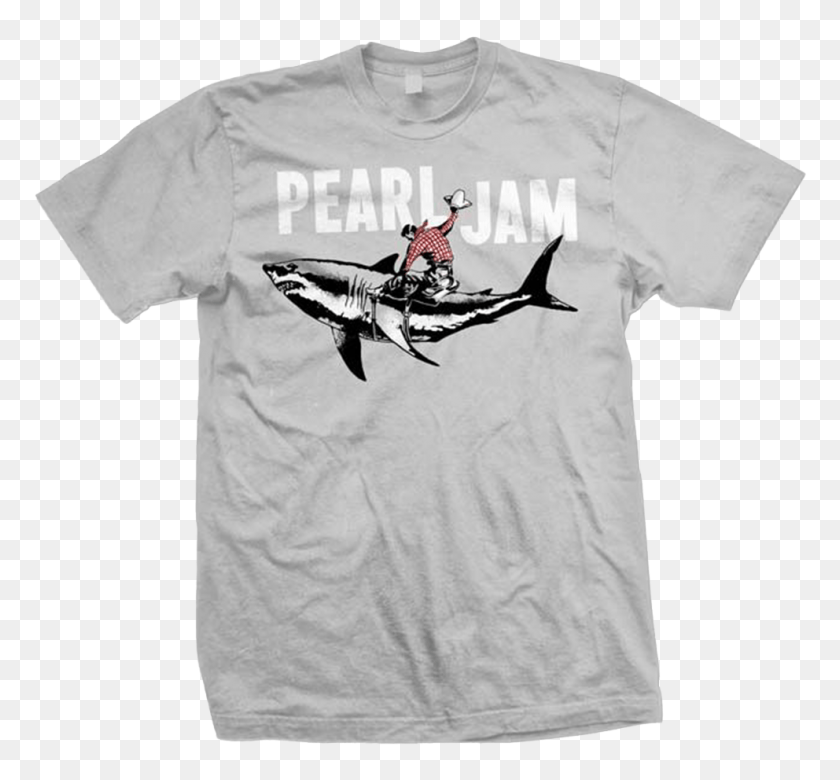 992x916 Shark Cowboy Pearl Jam T Shirt Pearl Jam Shark T Shirt, Clothing, Apparel, T-shirt HD PNG Download