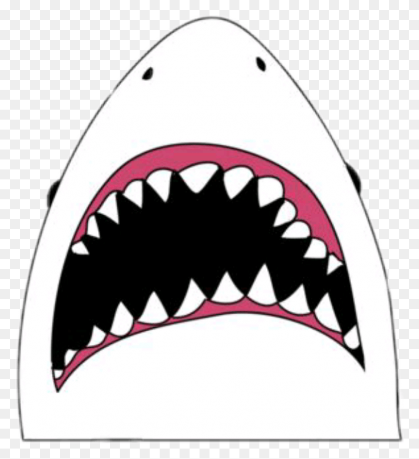 1024x1131 Descargar Png Shark Ocean Sea Tumblr Grunge Emo Pastel Goth Cool Stickers Tiburón, Etiqueta, Texto, Dientes Hd Png