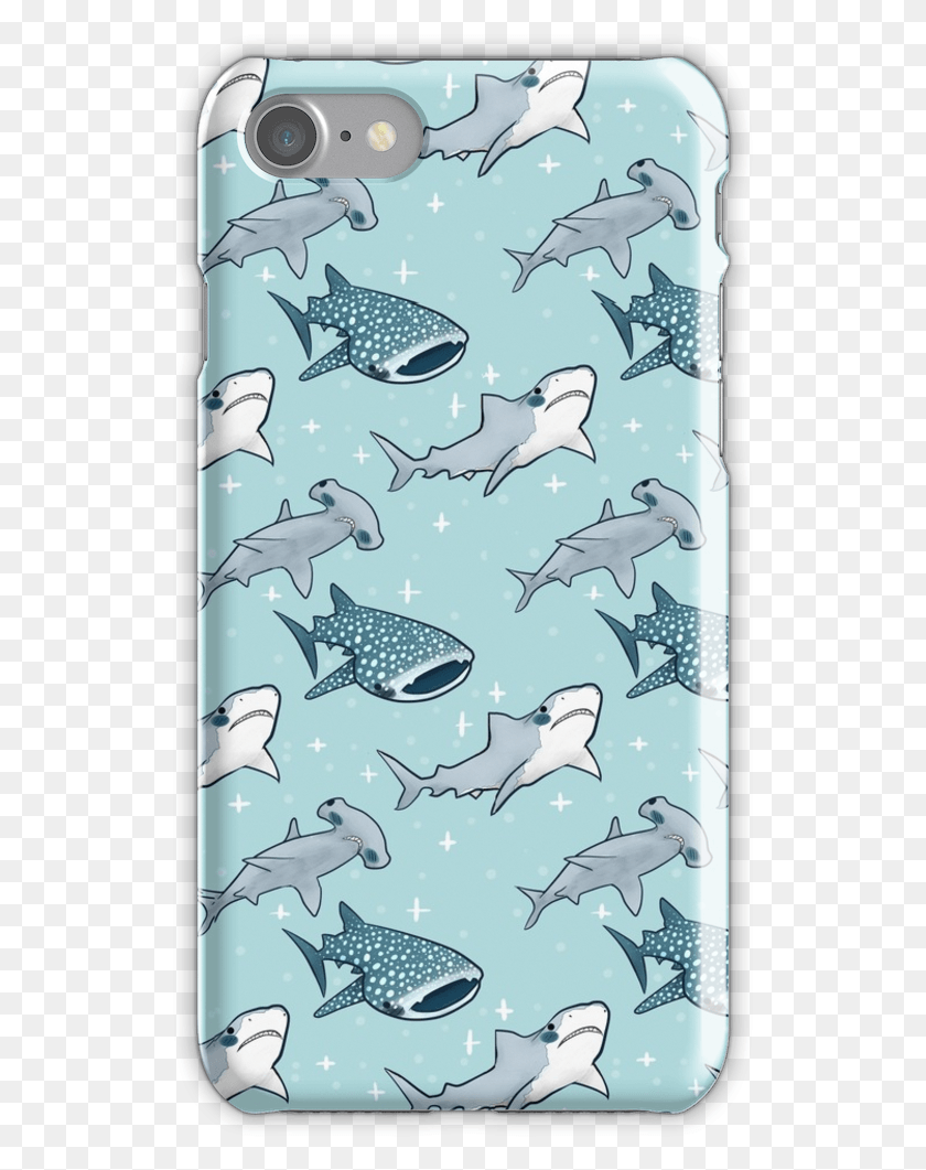 527x1001 Shark Pattern Iphone 7 Snap Case Iphone Shark Cases, Bird, Animal, Fish HD PNG Download