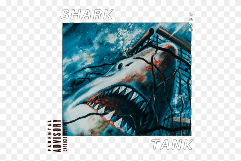512x504 Shark Tank Single Aske Shark Movie Poster Vintage, Sea Life, Fish, Animal HD PNG Download