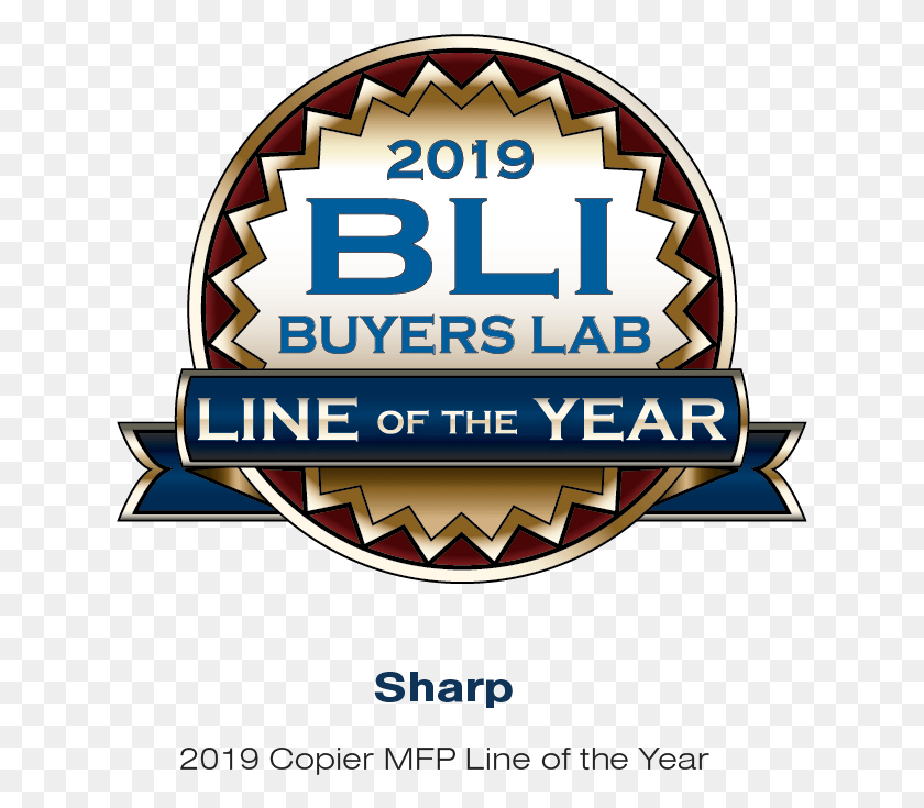 629x675 Sharp Earns Buyers Lab 2019 Copier Mfp Line Of The Bli Line Of The Year 2019, Логотип, Символ, Товарный Знак Hd Png Скачать