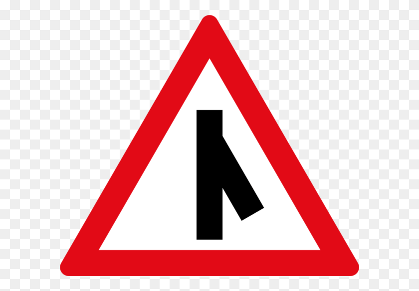 600x524 Sharp Junction Right Sharp Junction Sign, Symbol, Road Sign, Triangle HD PNG Download