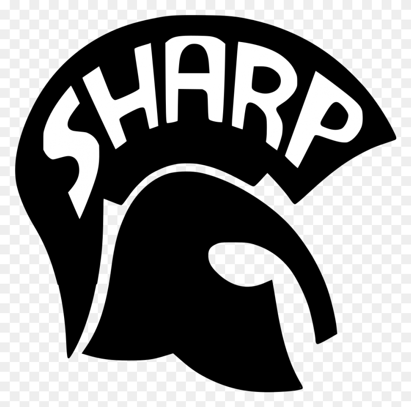 919x910 Sharp Logo Black Shilhoutte Illustration, Accessories, Accessory, Stencil Descargar Hd Png