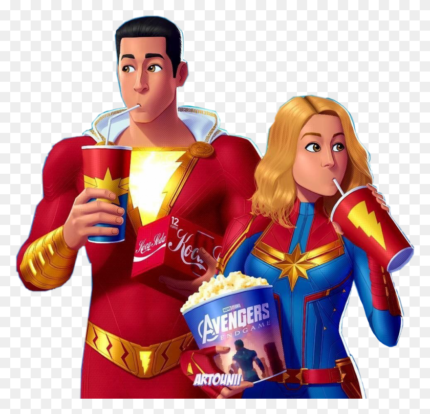 961x925 Shazam Dc Captainmarvel Marvel Cinema Superheroes Avengers Unite, Person, Human, Costume HD PNG Download