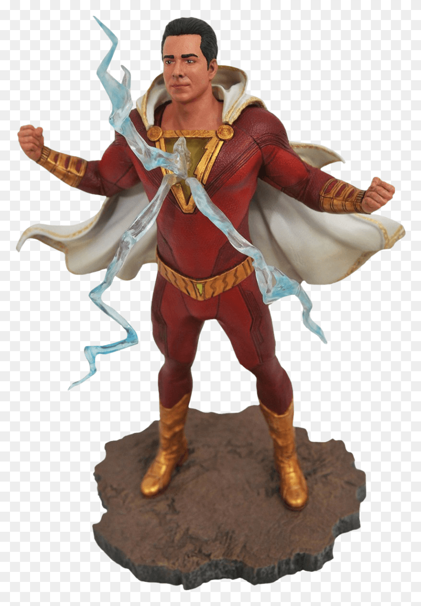 816x1202 Shazam Dc Gallery 9 Пвх Диорама Статуя Игрушки Из Фильма Shazam, Человек, Человек, Костюм Hd Png Скачать