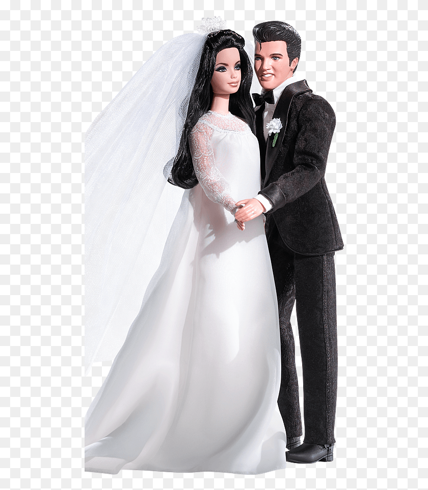 510x903 She Captured Elvis Presley39s Heart And He Swept Her Elvis Presley And Priscilla Presley At Their Wedding, Clothing, Apparel, Person HD PNG Download