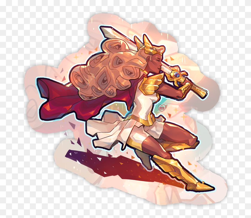 708x669 She Ra Sparkly Sticker Asieybarbie, Sweets, Food, Confectionery HD PNG Download
