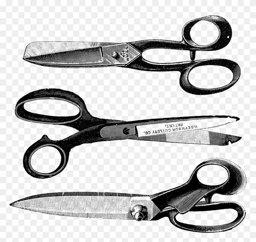 2350x2211 Shears Clipart Vintage Scissors, Gray, World Of Warcraft HD PNG Download