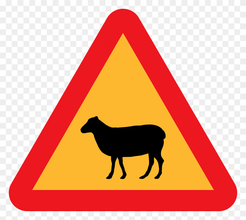 1280x1136 Sheep Crossingroadsignroad Signcaution Signwarning Humor Jazz, Symbol, Sign, Road Sign HD PNG Download