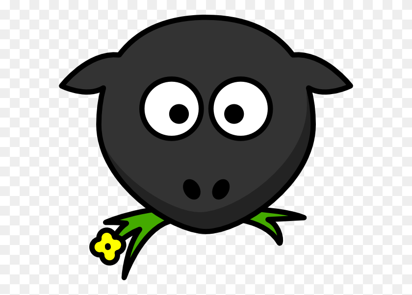 600x542 Sheep Face Black Sheep Head Clipart, Stencil, Bowling, Sport HD PNG Download