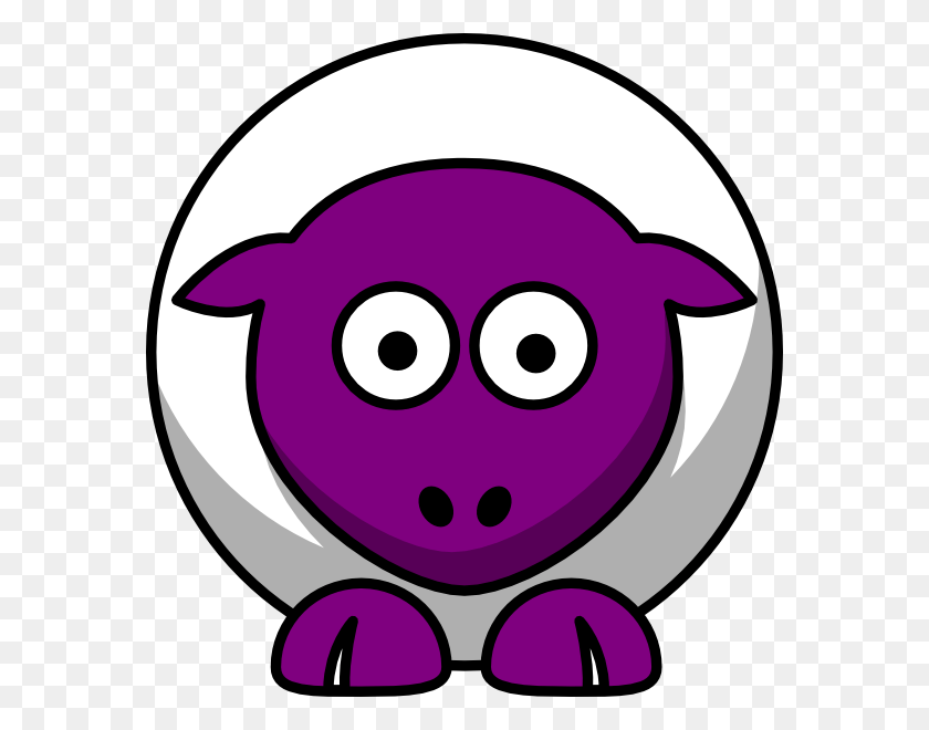576x600 Sheep Looking Straight White Cartoon Sheep, Sunglasses, Accessories, Accessory HD PNG Download