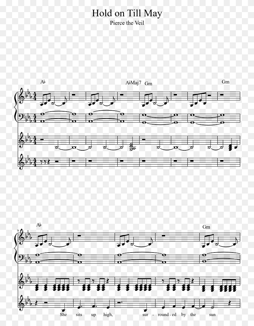 750x1018 Sheet Music 1 Of 11 Pages Cambodia Kim Wilde Score, Gray, World Of Warcraft HD PNG Download