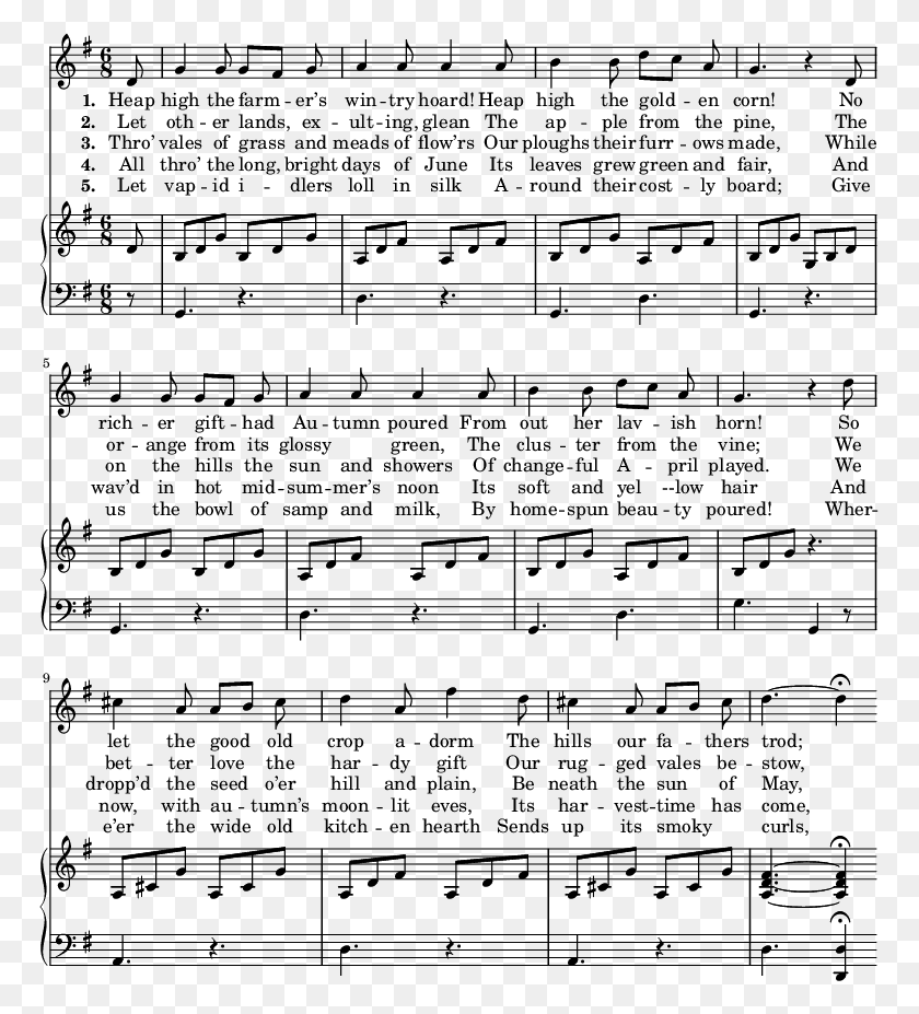 767x867 Sheet Music, Document, Text HD PNG Download