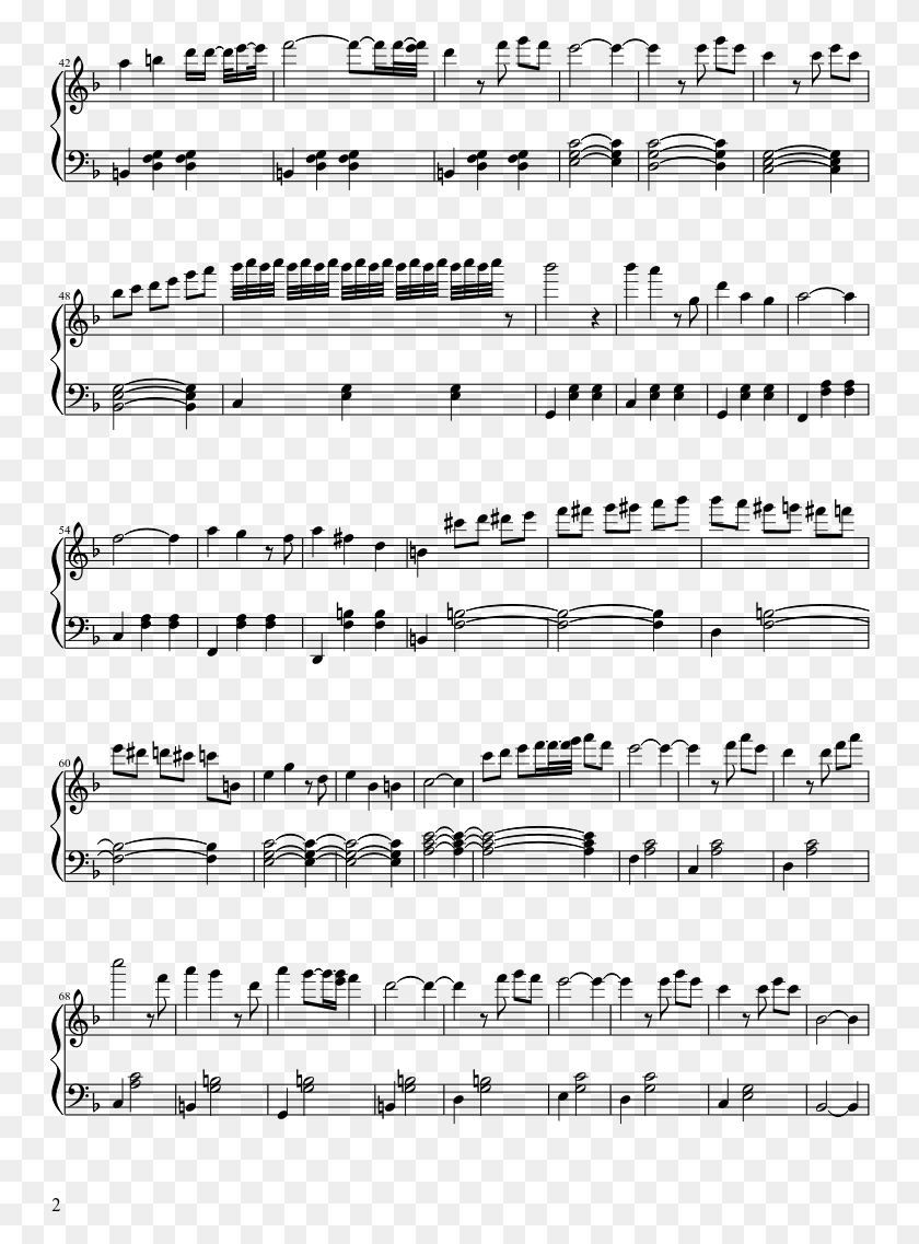 750x1077 Sheet Music 2 Of 4 Pages Five Nights At Freddy39s Partitura Piano, Gray, World Of Warcraft HD PNG Download